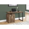 Monarch Specialties Computer Desk, Home Office, Laptop, Left, Right Set-up, Storage Drawers, 48"L, Work, Metal, Brown I 7765